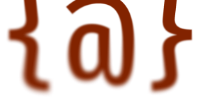 глиф @ со скобками